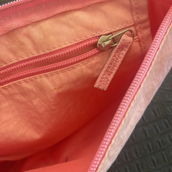 Kiwi Saint Tropez Pink Cosmetic Bag with Pleather Pink Handle -Silver Hardware - Picture 7 of 11